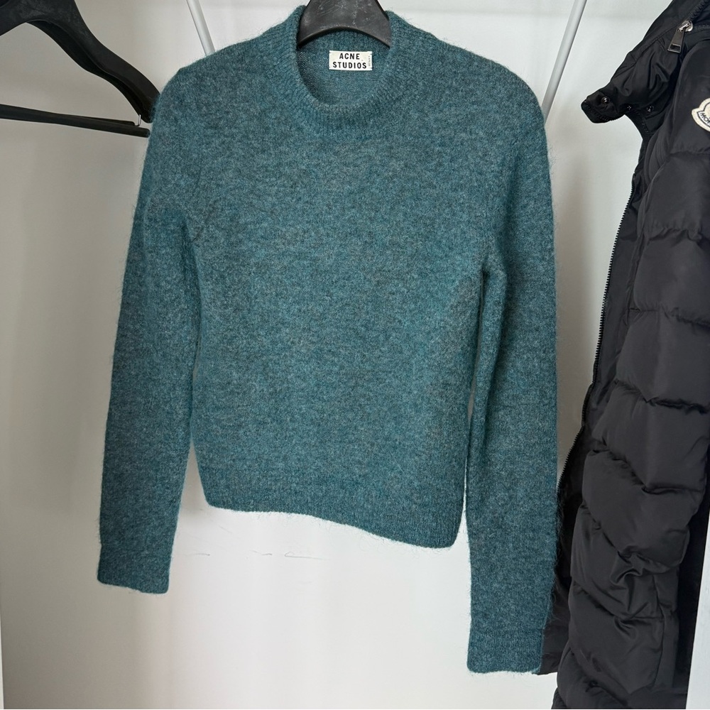 Acne Studios Mohair Teal Crewneck Sweater S